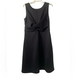 Black cocktail dress with criss cross waist size 12